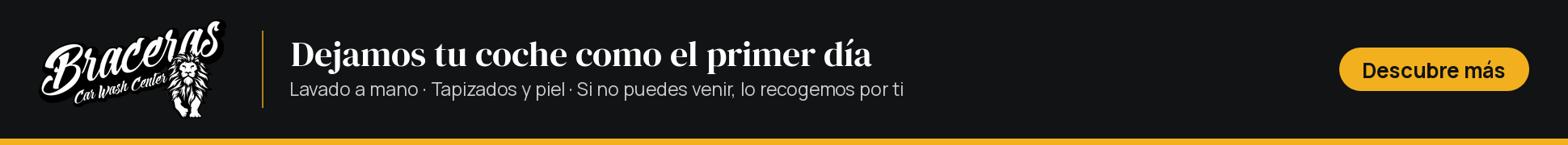 Braceras Car Wash · cabecera